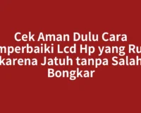 Cek Aman Dulu Cara Memperbaiki Lcd Hp yang Rusak karena Jatuh tanpa Salah Bongkar