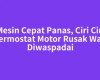Mesin Cepat Panas, Ciri Ciri Thermostat Motor Rusak Wajib Diwaspadai